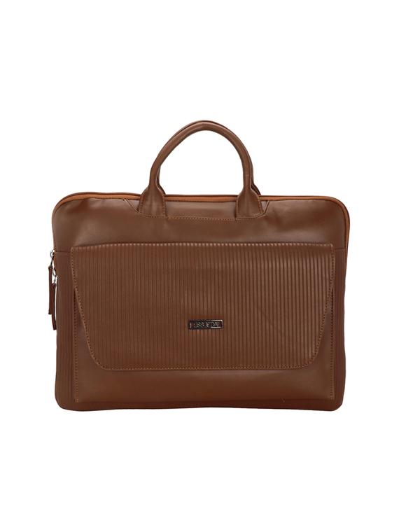 tan leatherette laptopbag - 17425275 - Zoom Image - 0