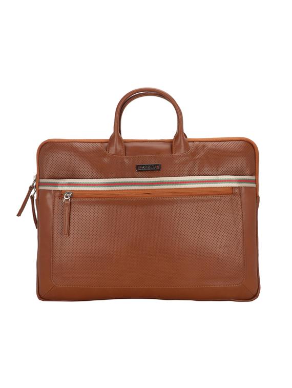 tan leatherette laptopbag - 17425277 - Zoom Image - 0