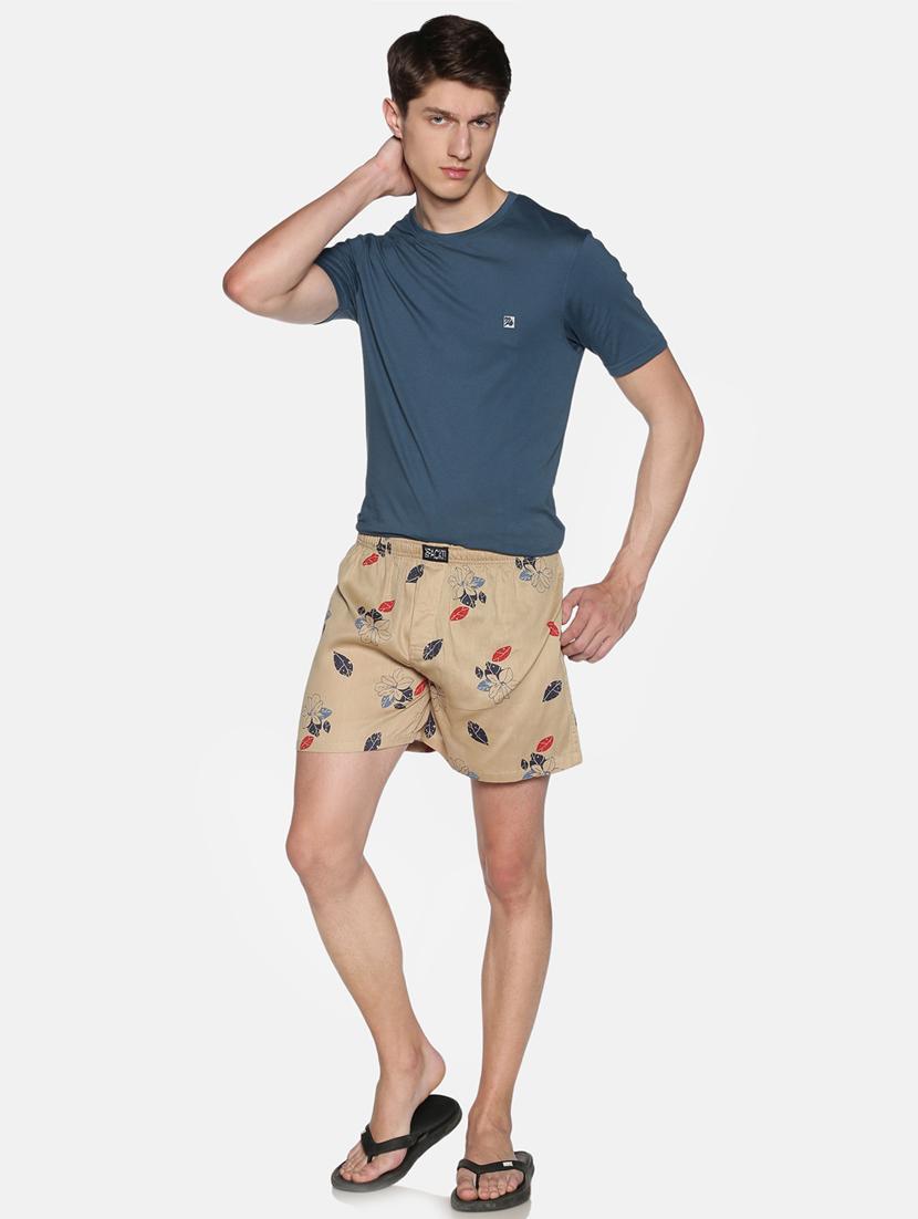 khaki printed boxer - 17426914 - Standard Image - 3