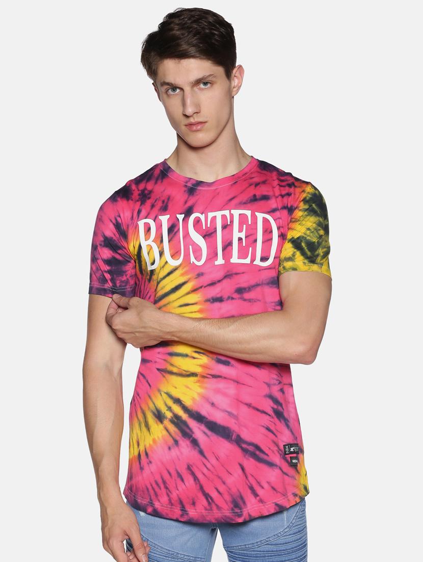 pink typographic tie & dye t-shirt - 17426930 - Zoom Image - 0