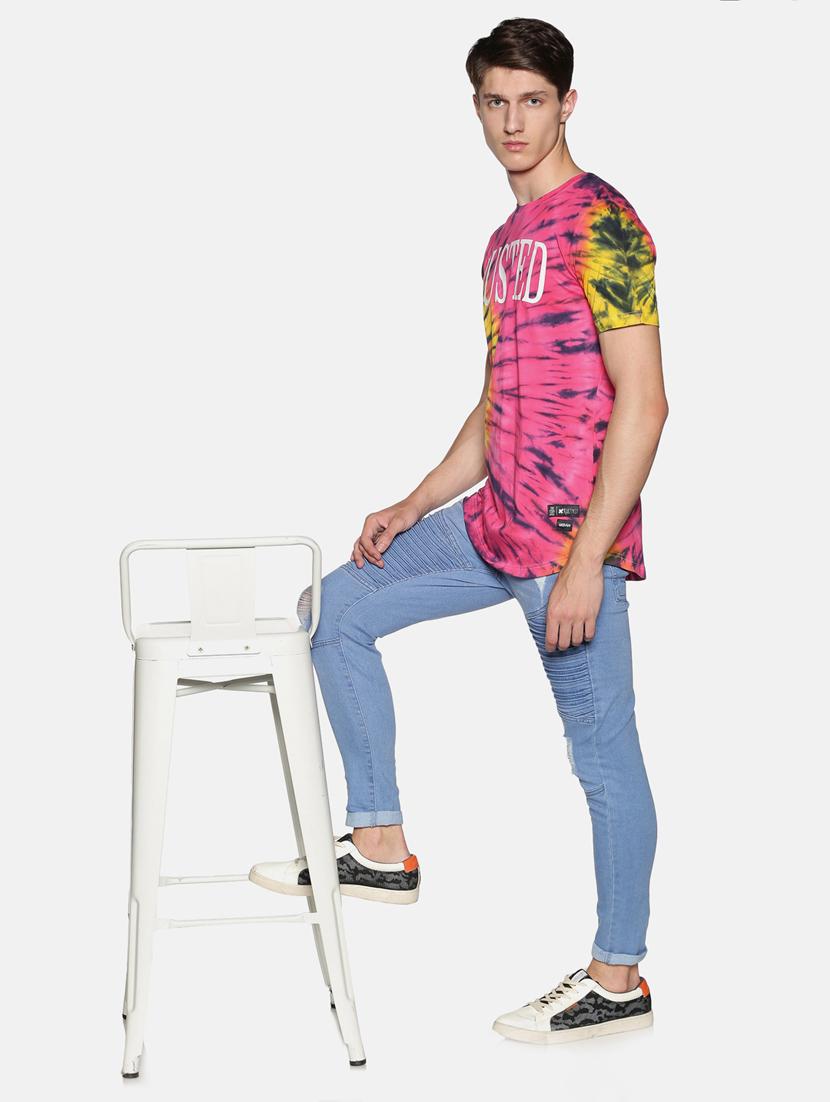 pink typographic tie & dye t-shirt - 17426930 - Standard Image - 3