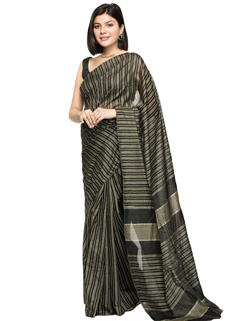 striped bhagalpuri saree with blouse