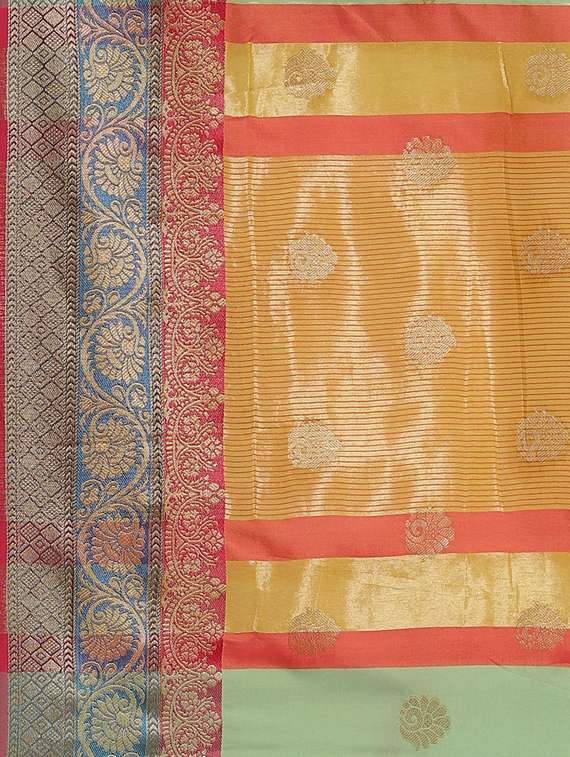 neo mint banarasi saree - 17428351 - Standard Image - 3