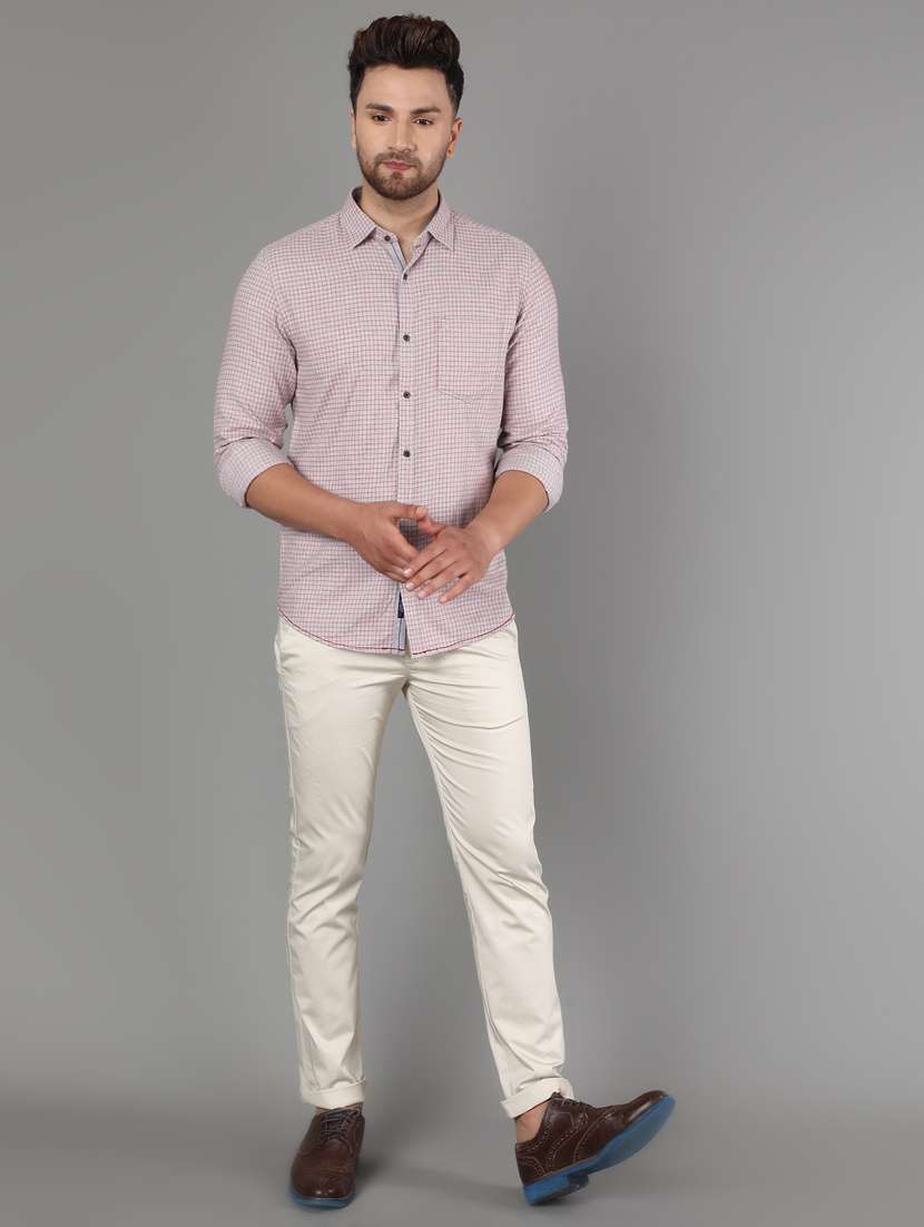 pink checkered casual shirt  - 17428462 -  Standard Image - 3