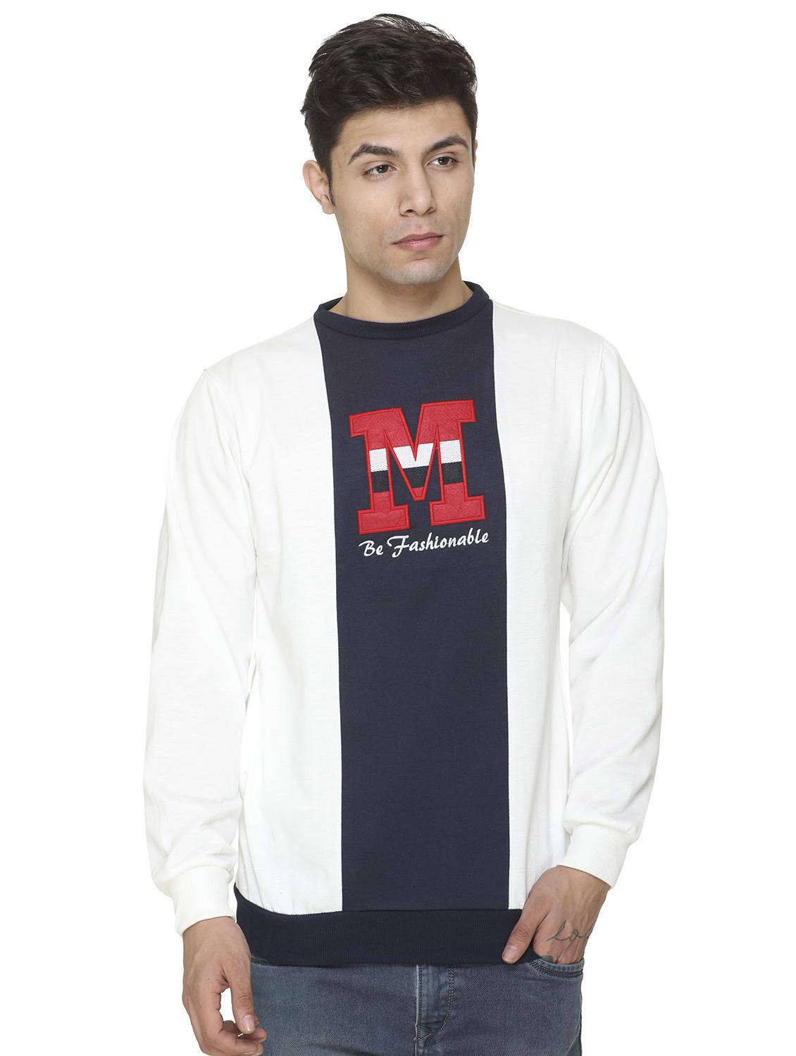 white printed cut & sew sweatshirt - 17428754 -  Zoom Image - 0