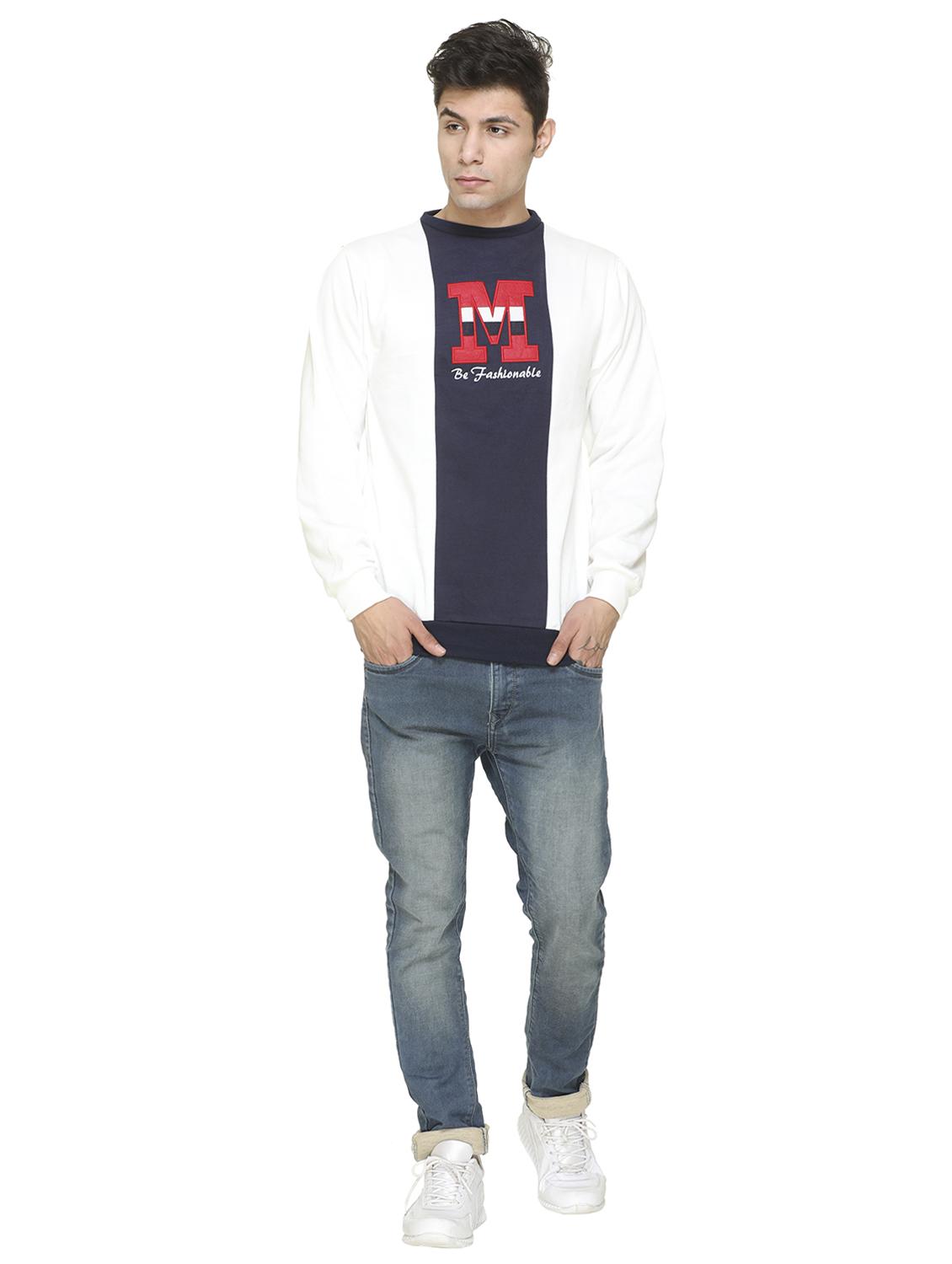 white printed cut & sew sweatshirt - 17428754 - Standard Image - 3