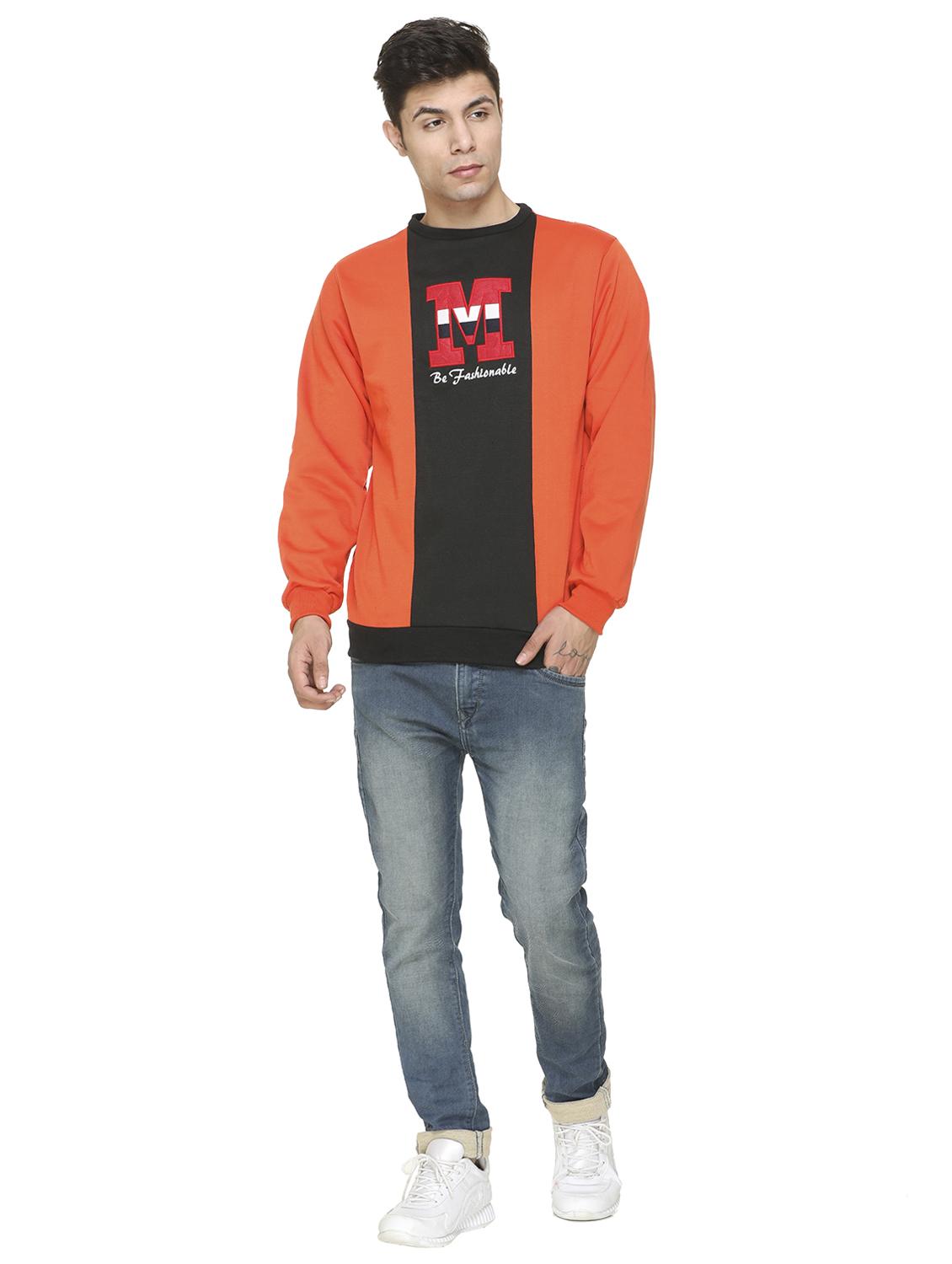 orange printed cut & sew sweatshirt - 17428755 - Standard Image - 3
