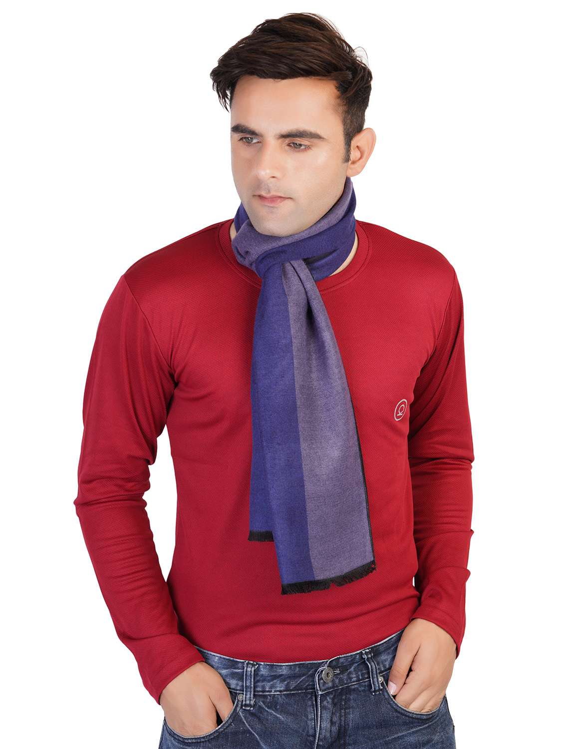 navy blue wool muffler - 17430203 -  Standard Image - 3