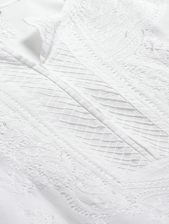 chikankari kurta pant set - 17430474 - Standard Image - 3