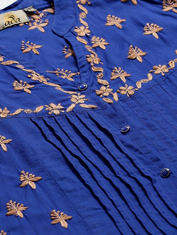 chikankari kurta pant set - 17430478 - Standard Image - 3