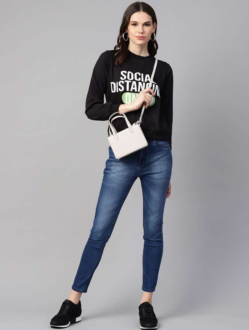 women's front print sweatshirt - 17431581 -  Standard Image - 3