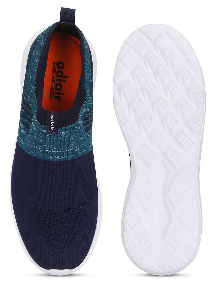 navy polyester sport shoes - 17431627 - Standard Image - 3
