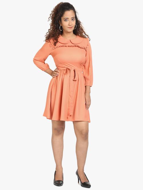 tie front flared dress - 17431780 - Standard Image - 0