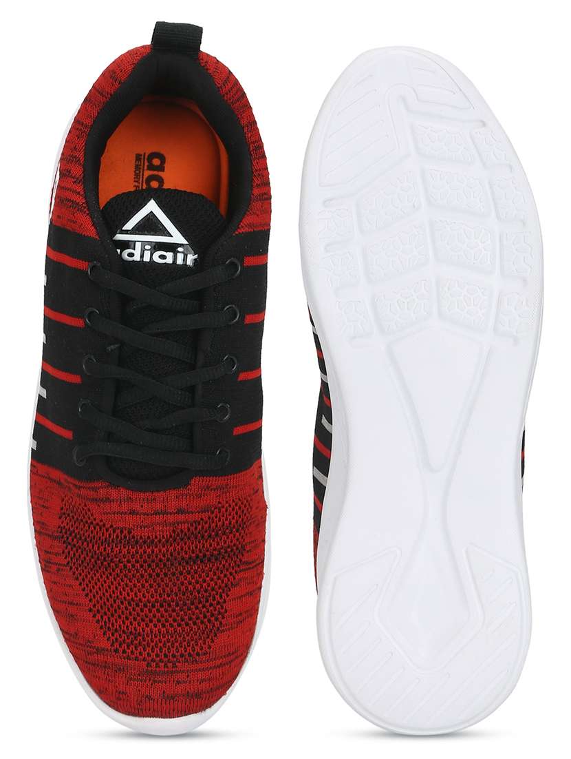 red polyester sport shoes - 17432408 -  Standard Image - 3