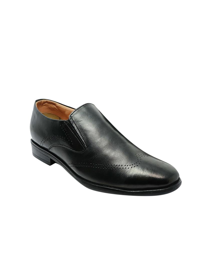 black leather slip on formal shoes - 17432451 - Zoom Image - 0