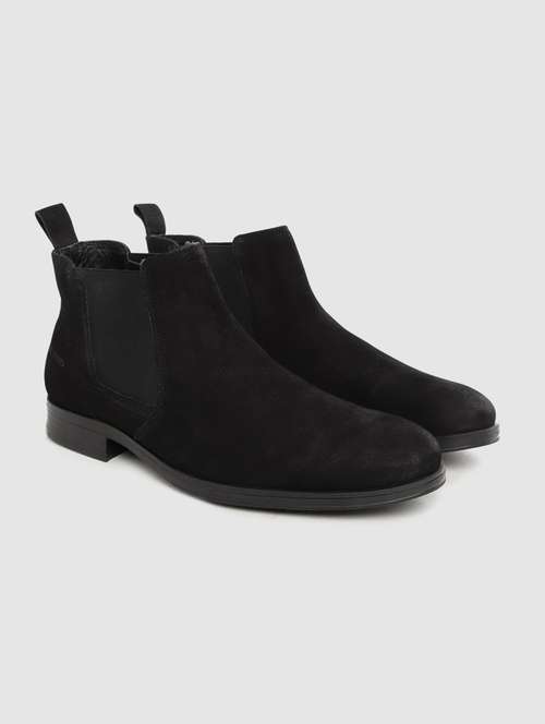 men solid slip on boots - 17432473 - Standard Image - 0