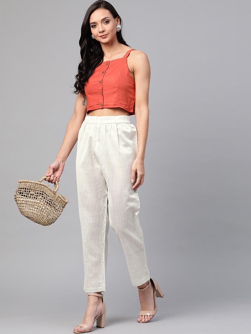 high rise flat front trouser - 17432506 - Standard Image - 3