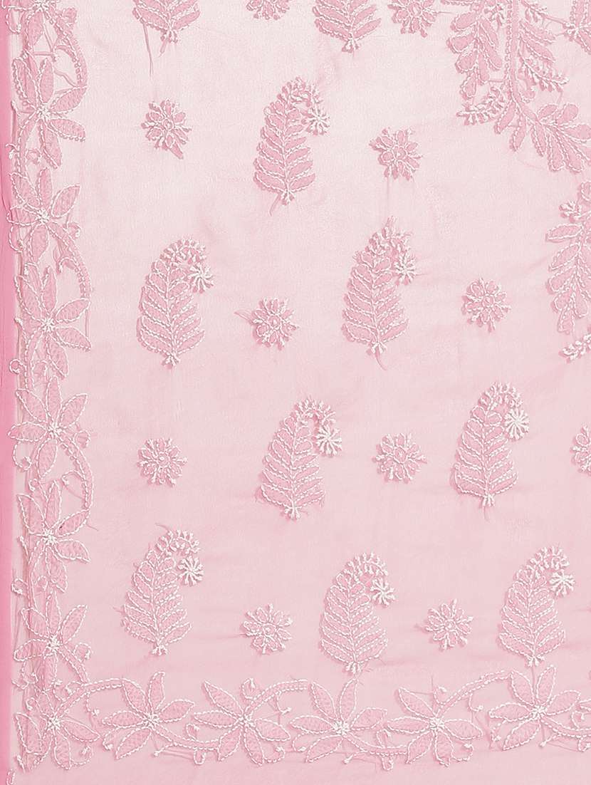 pastel chikankari saree with blouse - 17433026 -  Standard Image - 3