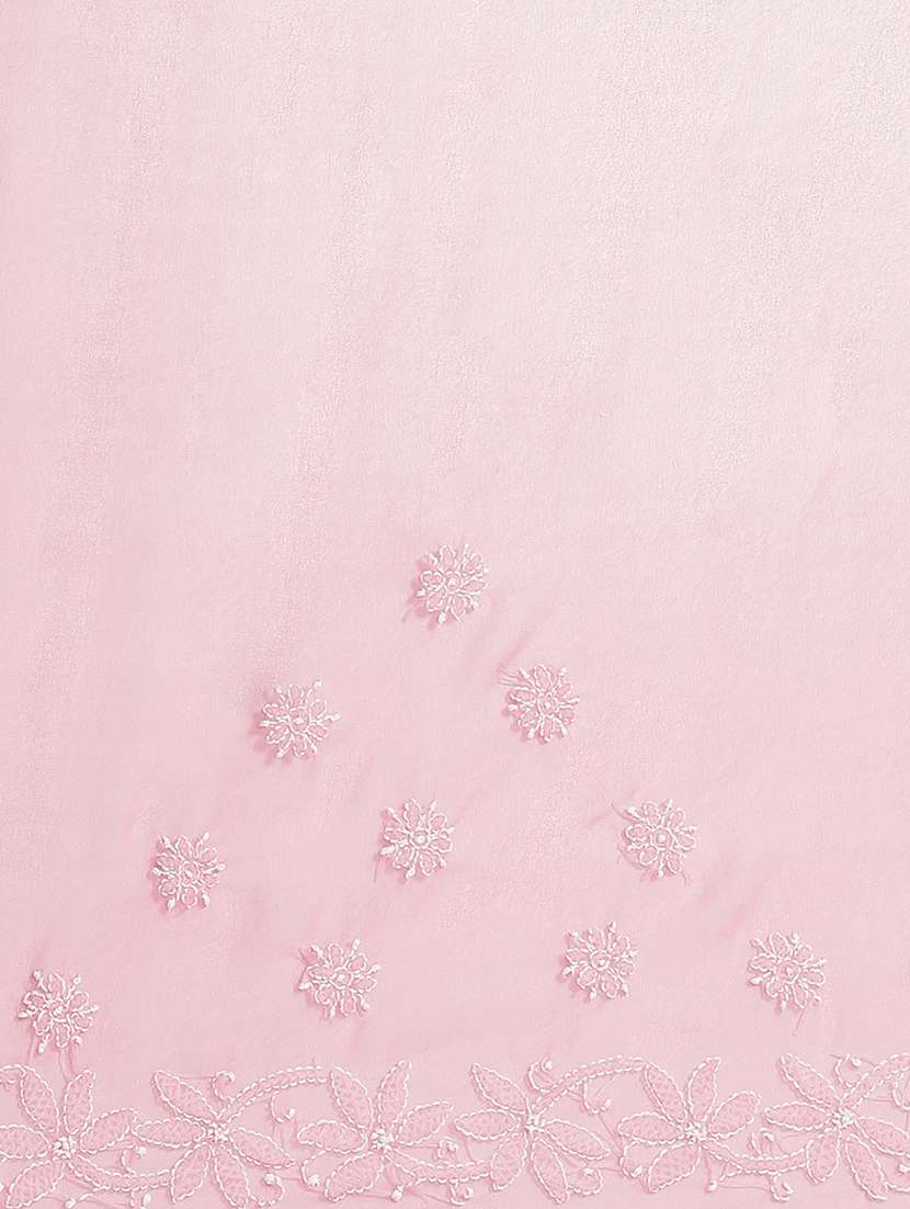 pastel chikankari saree with blouse - 17433026 -  Standard Image - 5