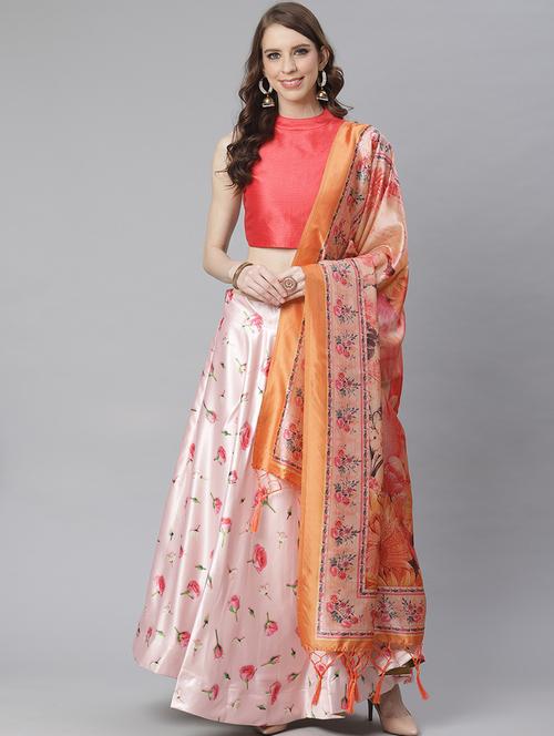 floral print flared lehenga - 17436426 -  Standard Image - 0