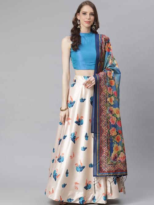 floral print flared lehenga - 17436446 -  Standard Image - 0