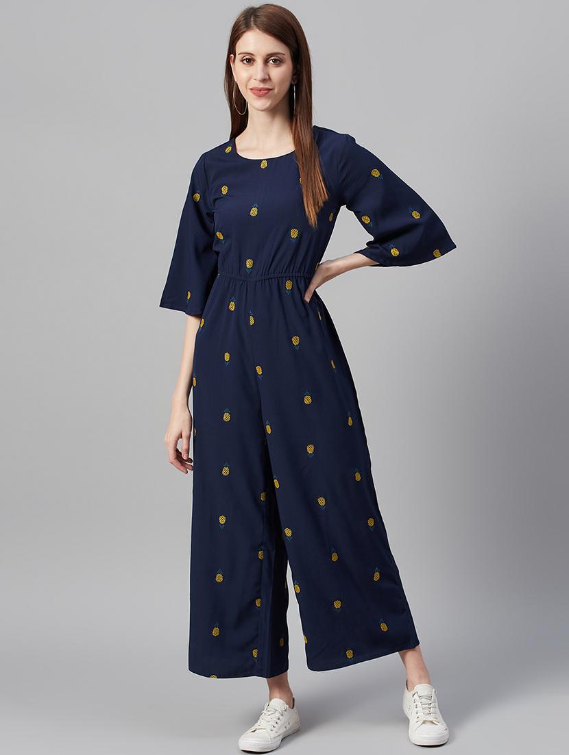 embroidered full leg jumpsuit - 17436793 - Zoom Image - 0