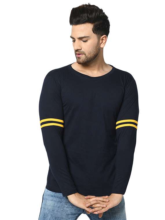 navy blue taped t-shirt