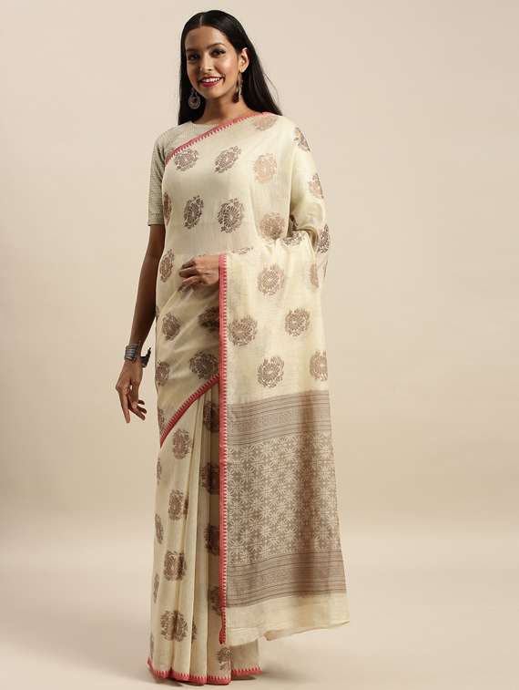 self design handloom saree