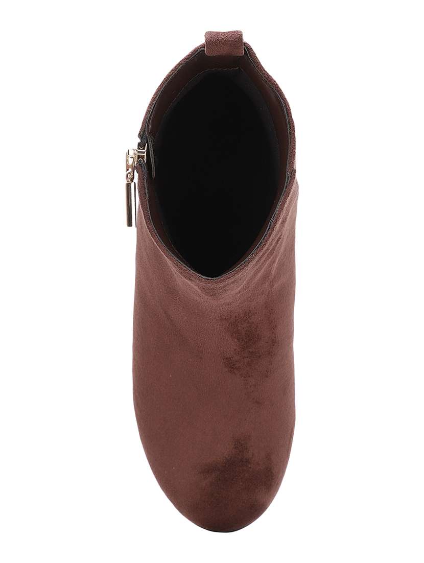 brown suede ankle  boots - 17438104 -  Standard Image - 3
