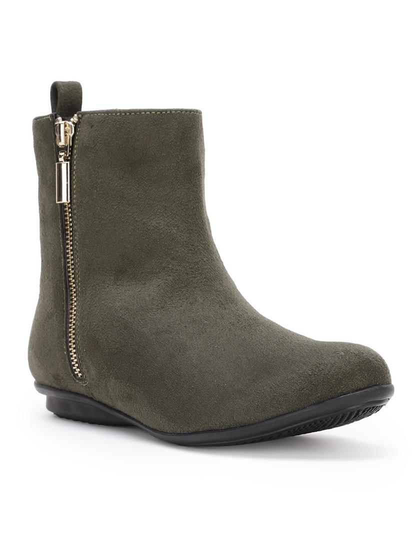 green suede ankle  boots - 17438106 -  Zoom Image - 0