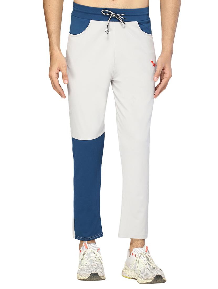 white color block full length track pant - 17438207 -  Zoom Image - 0