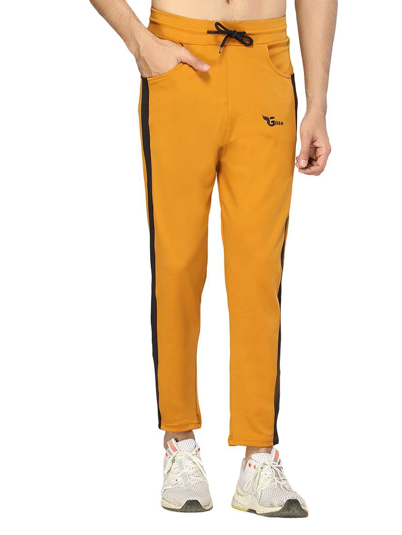 yellow side striped full length track pant - 17438209 -  Zoom Image - 0