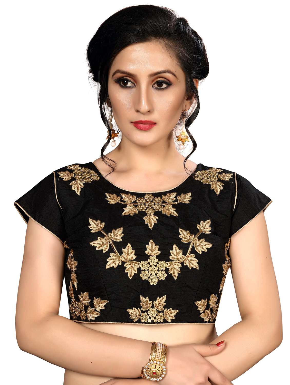 self design embroidered blouse