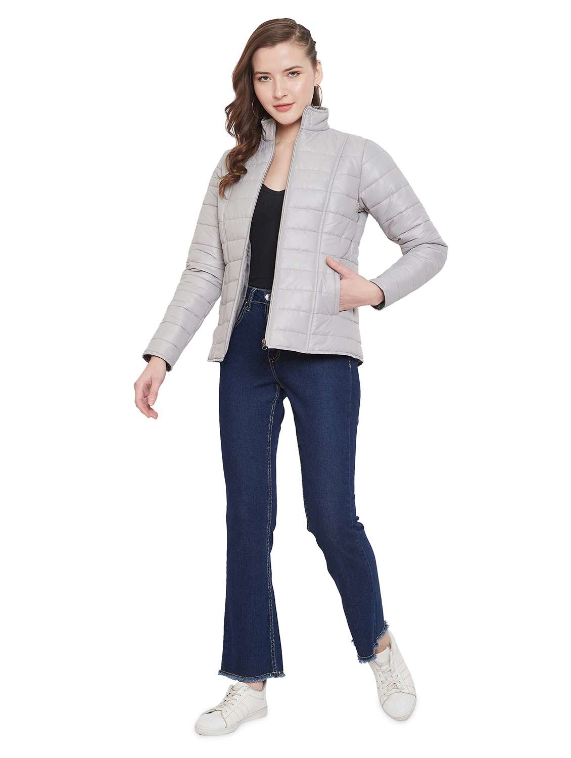 zip up quilted jacket  - 17440633 -  Standard Image - 3