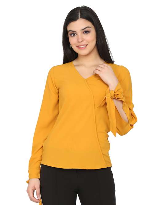 women's straight v neck top - 17442128 -  Standard Image - 0