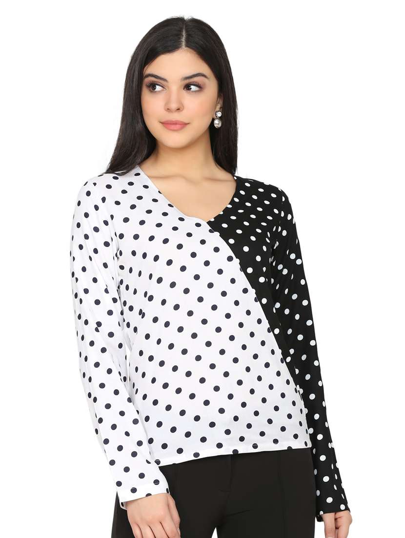 women's straight v neck top - 17442133 -  Zoom Image - 0