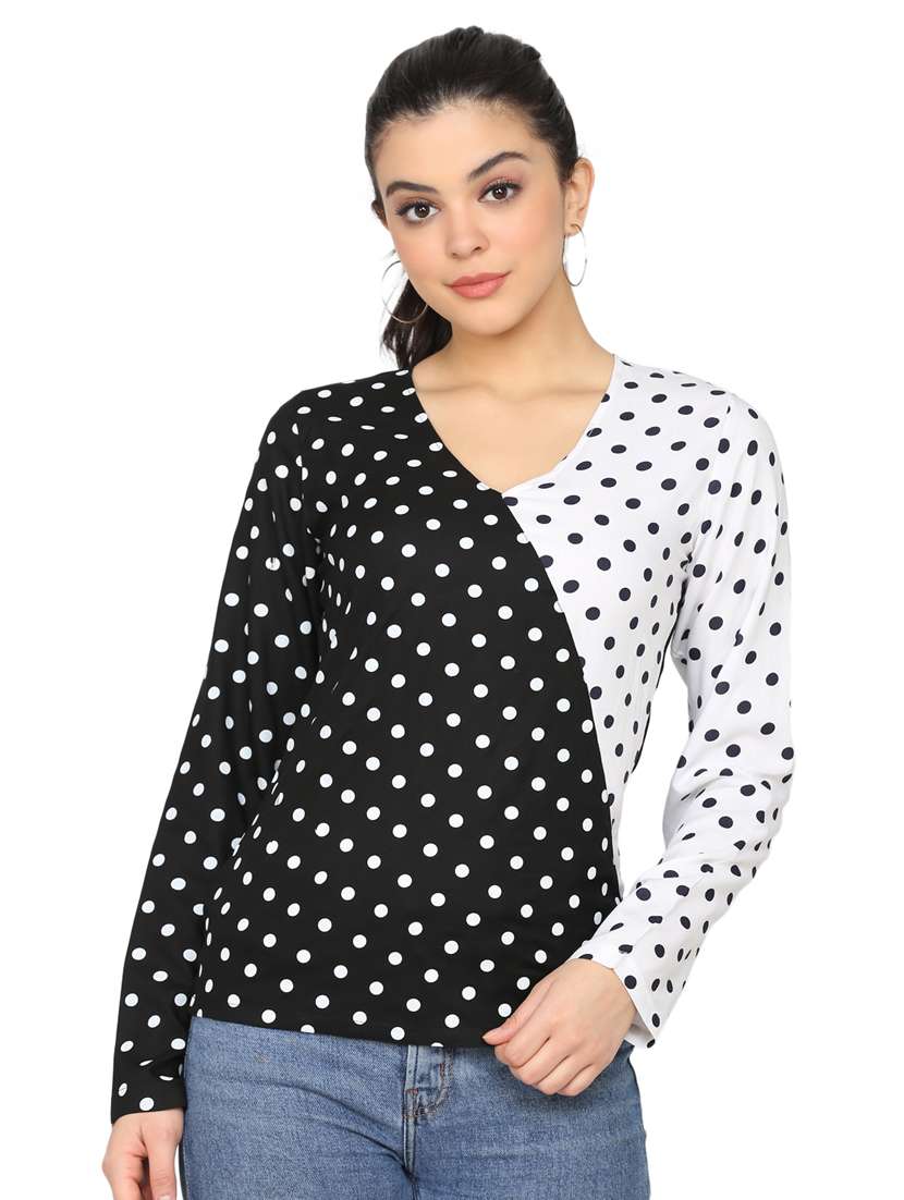 women's straight v neck top - 17442134 -  Zoom Image - 0