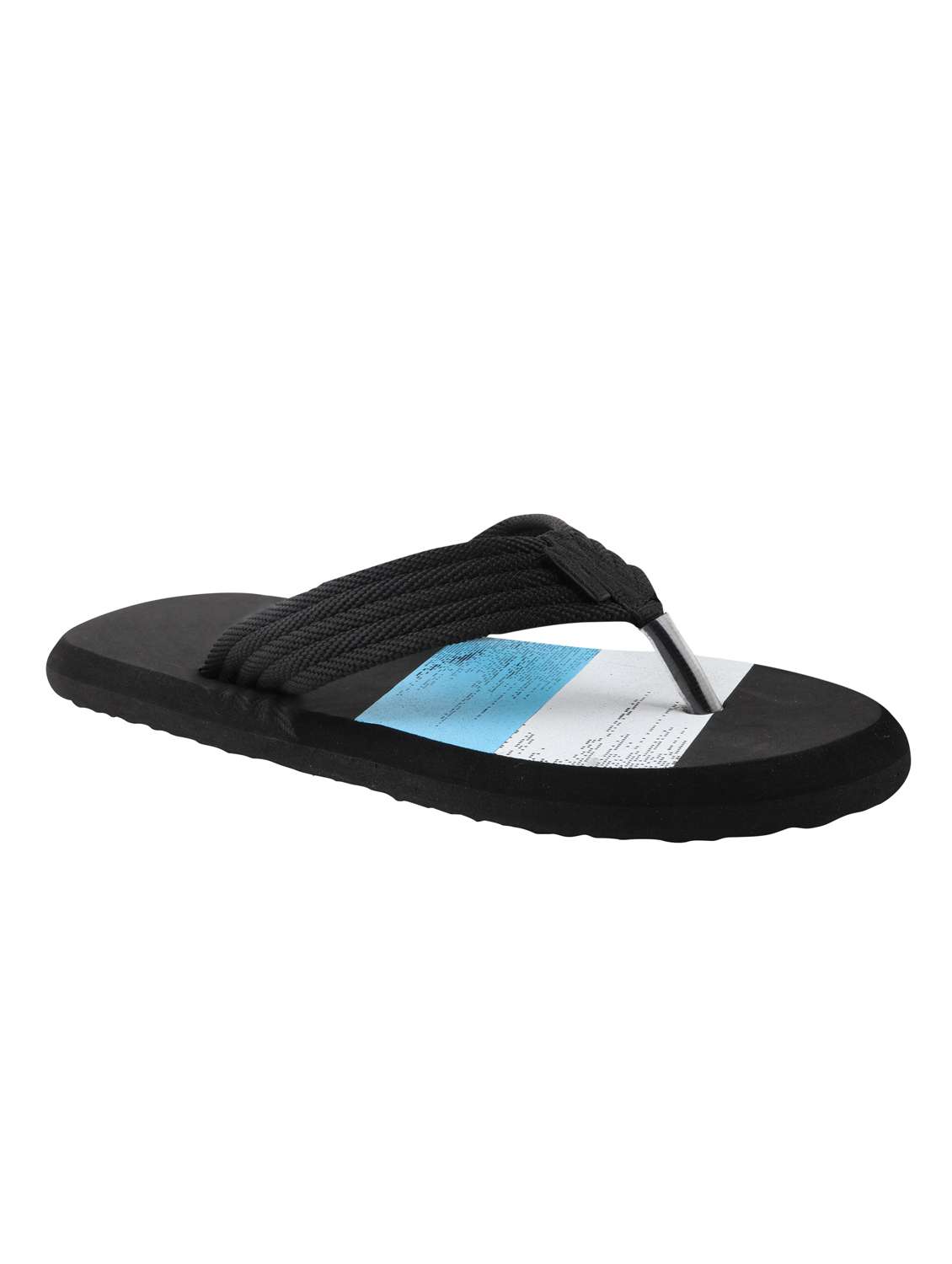 black mesh toe separator flip flops