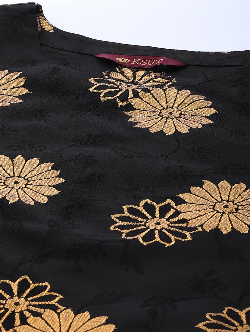 black art silk unstitched suit - 17443232 - Standard Image - 3
