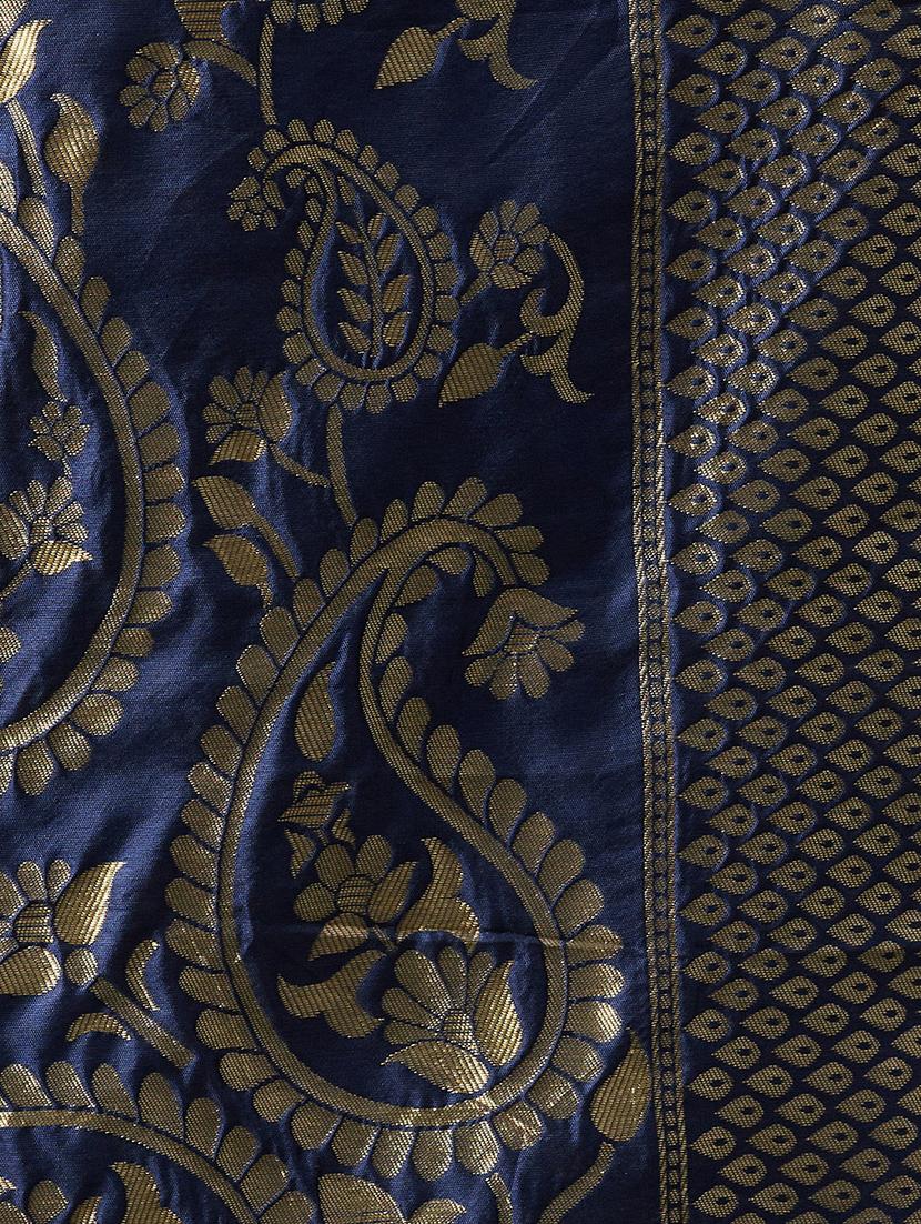 blue art silk unstitched suit - 17443236 - Standard Image - 5
