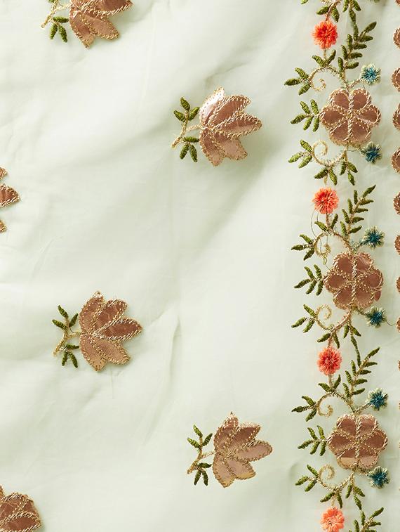 peach art silk unstitched suit - 17443239 - Standard Image - 5
