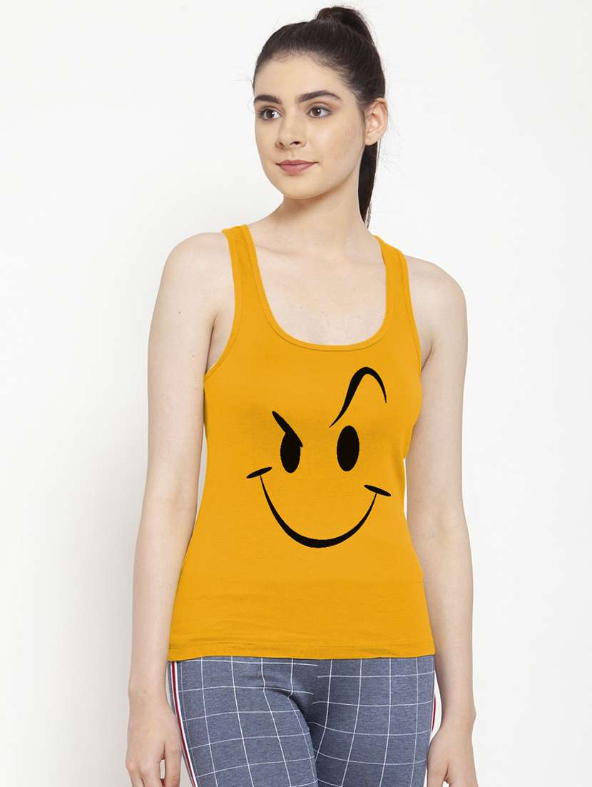 scoop neck quirky tank top 