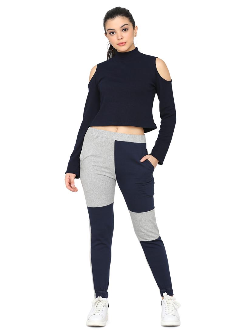 color block fleece trouser - 17443861 - Standard Image - 3