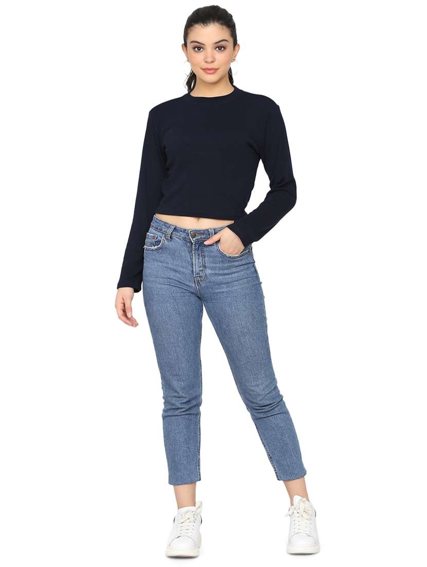 women's plain round neck t-shirt - 17444118 - Standard Image - 3