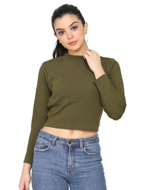 textured crop t-shirt - 17444119 - Standard Image - 0