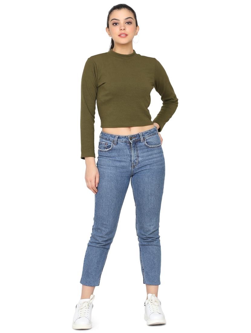 textured crop t-shirt - 17444119 - Standard Image - 3