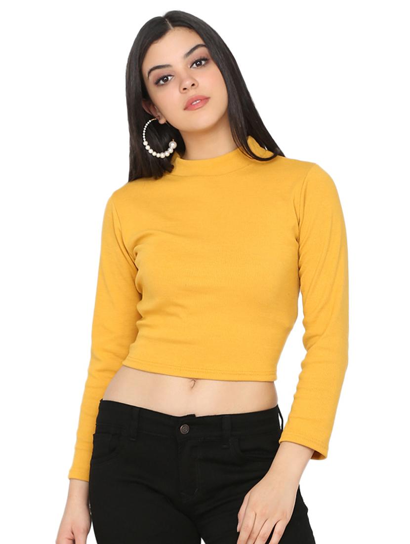 textured crop t-shirt - 17444120 - Zoom Image - 0