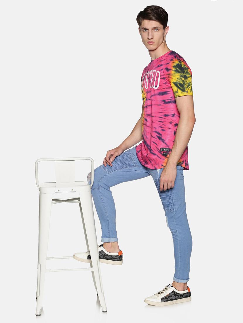 pink typographic tie & dye t-shirt - 17444370 - Standard Image - 3