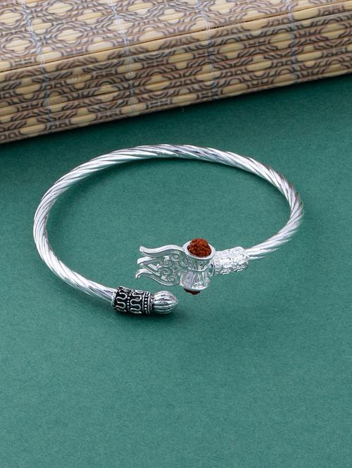 silver plated rudraksha bracelet - 17450636 -  Standard Image - 0