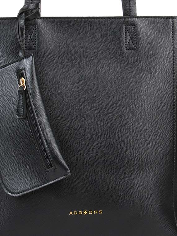 black leatherette (pu) handbag - 17451079 -  Standard Image - 3